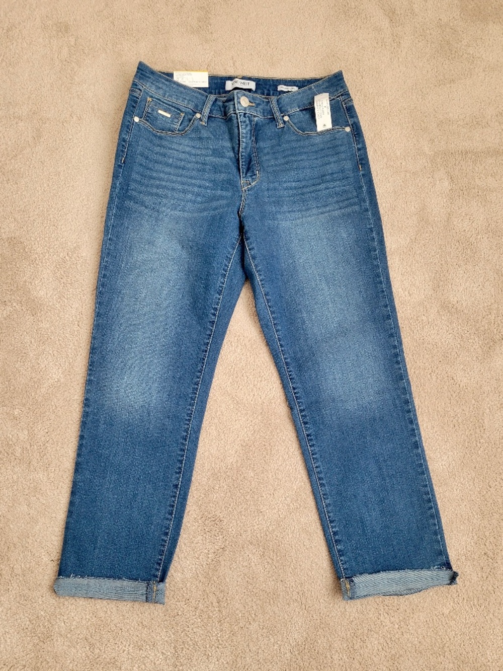NINE WEST JEANS Gramercy Crop Pants For Women Size 8 Blue
